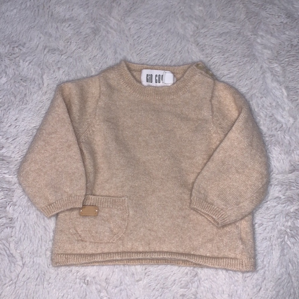 Pure Mongolian 100% Cashmere sweater newborn tan